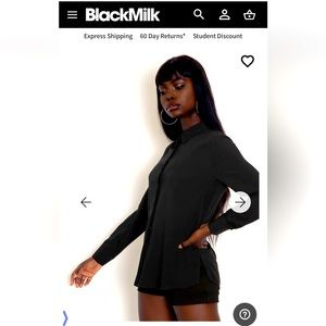 Blackmilk - BLACK BUTTON ME UP SHIRT - LIMITED